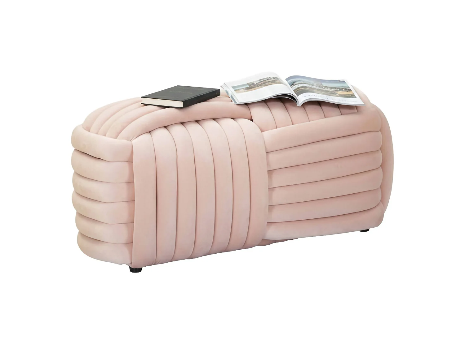 Banc Calcea, 45x90x45h cm Rose