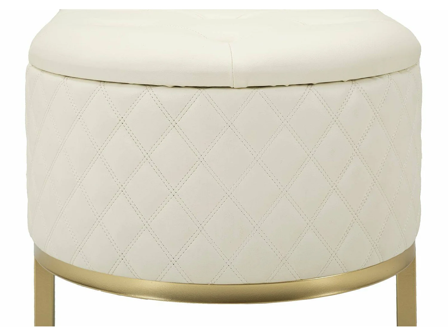 Golfo bank, draagvermogen 150 kg, 120x40x43h cm wit, houten frame, framekleur goud
