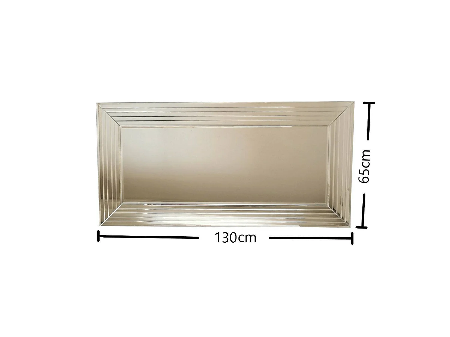 Miroir Cavezzo, Forme Rectangulaire, 2,2x65h cm Argent