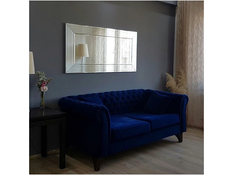 Miroir Cavezzo, Forme Rectangulaire, 2,2x65h cm Argent