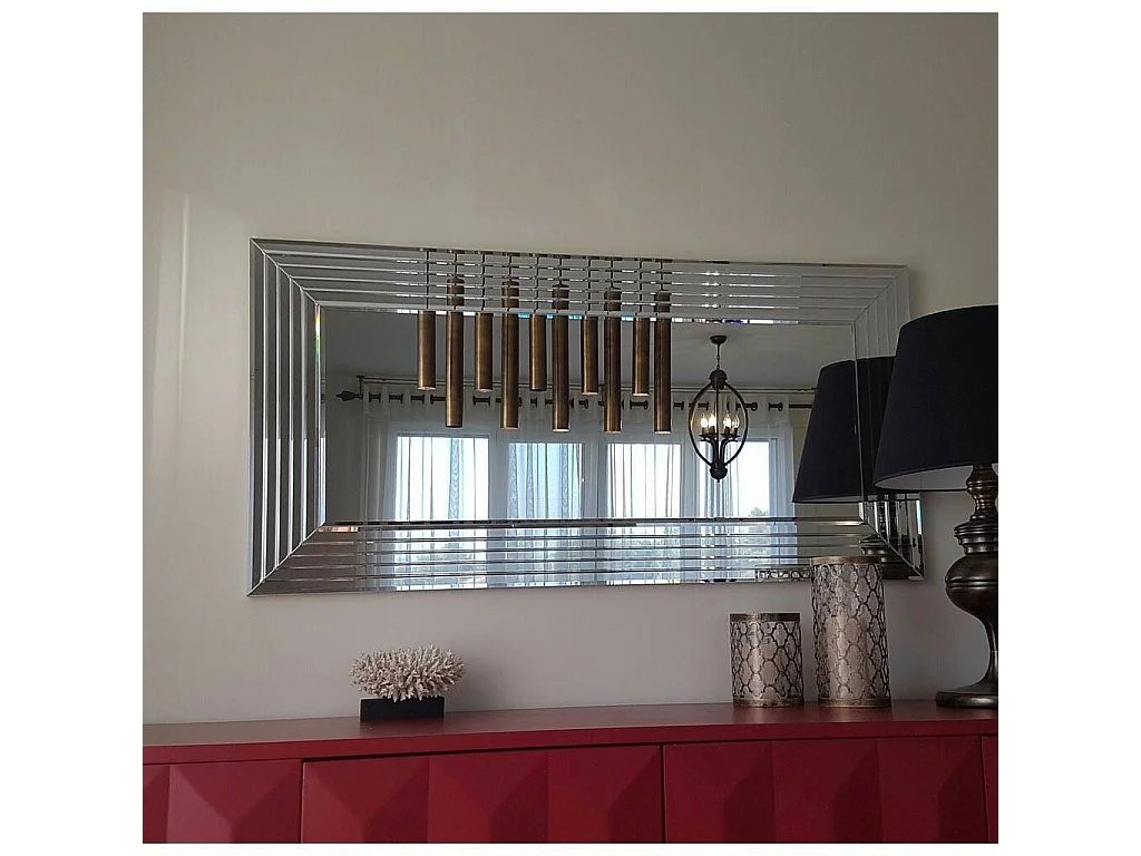 Miroir Cavezzo, Forme Rectangulaire, 2,2x65h cm Argent