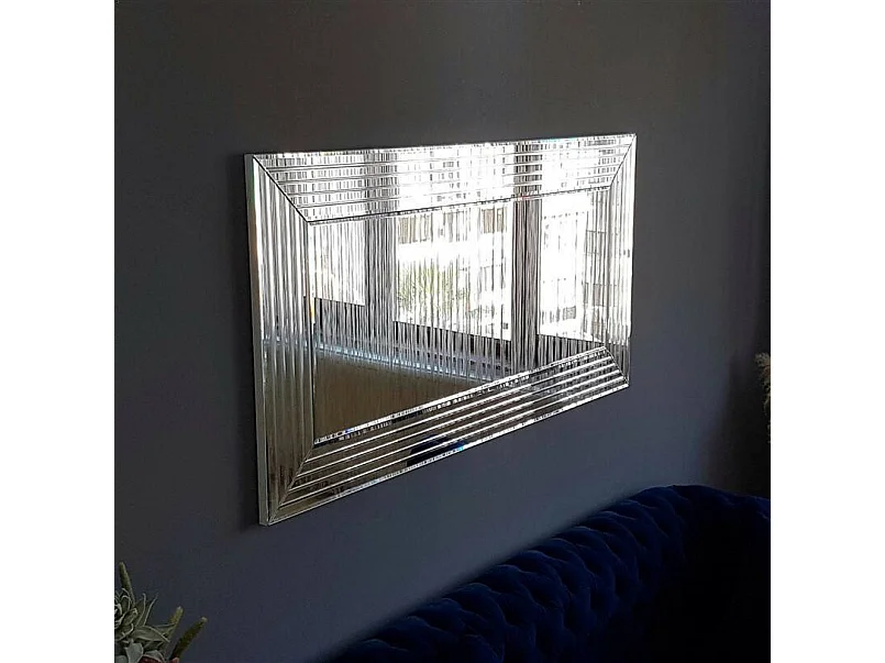 Miroir Cavezzo, Forme Rectangulaire, 2,2x65h cm Argent