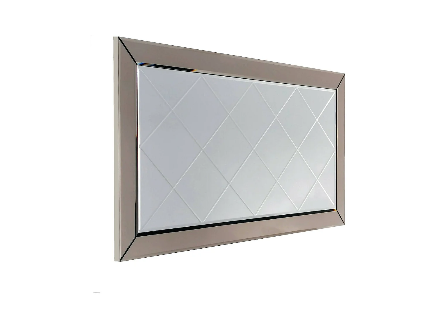 Miroir Tejat, Structure en Bois Nobilité, 2.2x62h cm Argent
