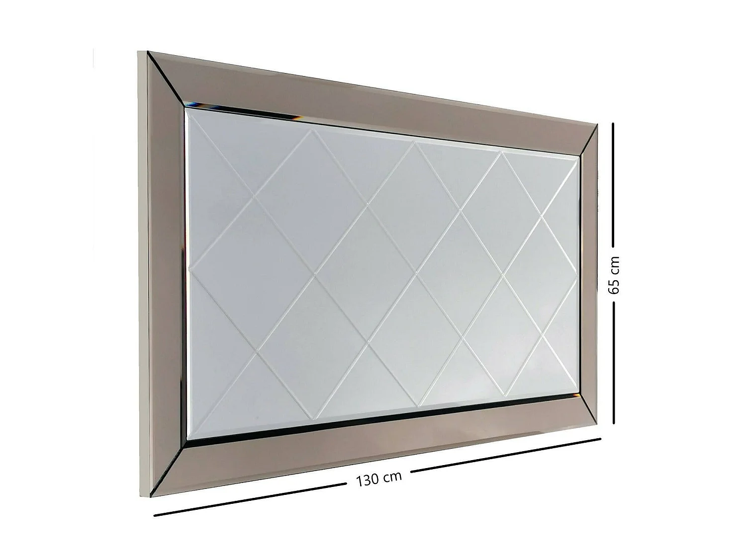 Miroir Tejat, Structure en Bois Nobilité, 2.2x62h cm Argent