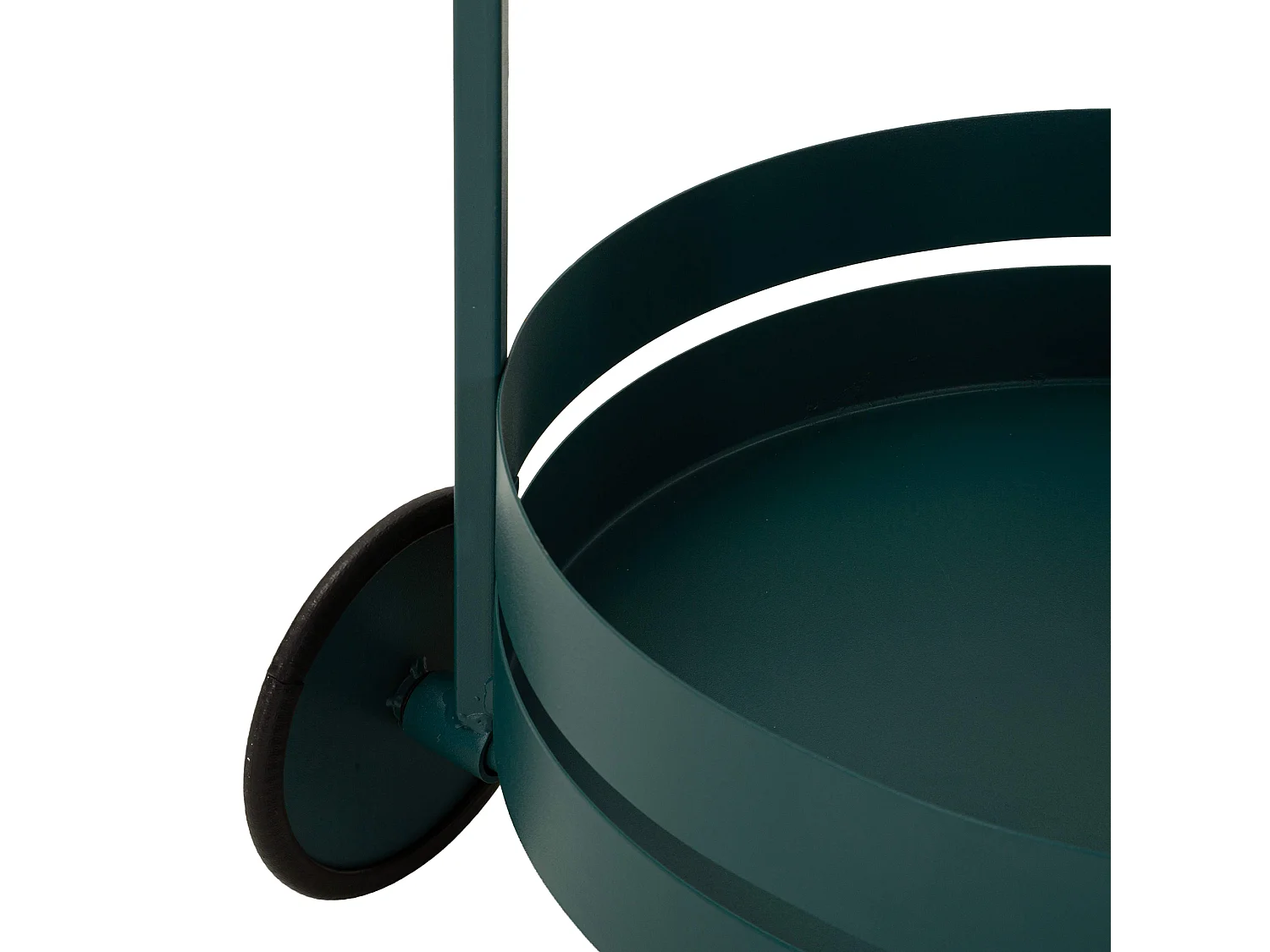 Carrello Ganamo, 2 Ripiani, 45x35x65h cm Verde, Ruote, Materiale Ripiano in Metallo