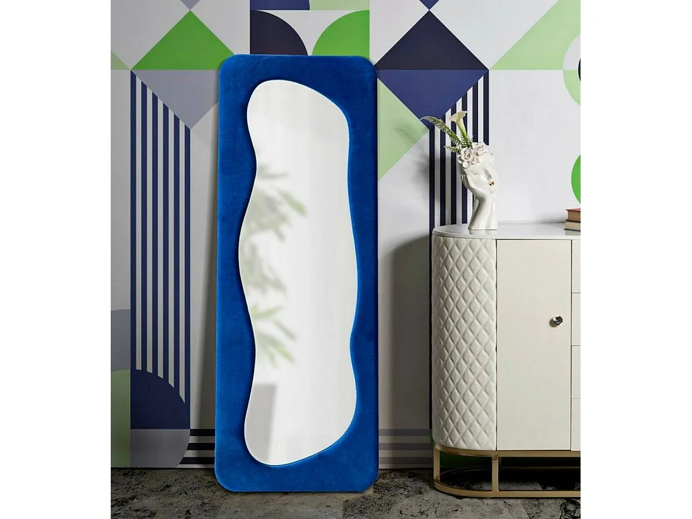 Miroir Casciago, Structure en Bois Nobilité, 4x160h cm bleu