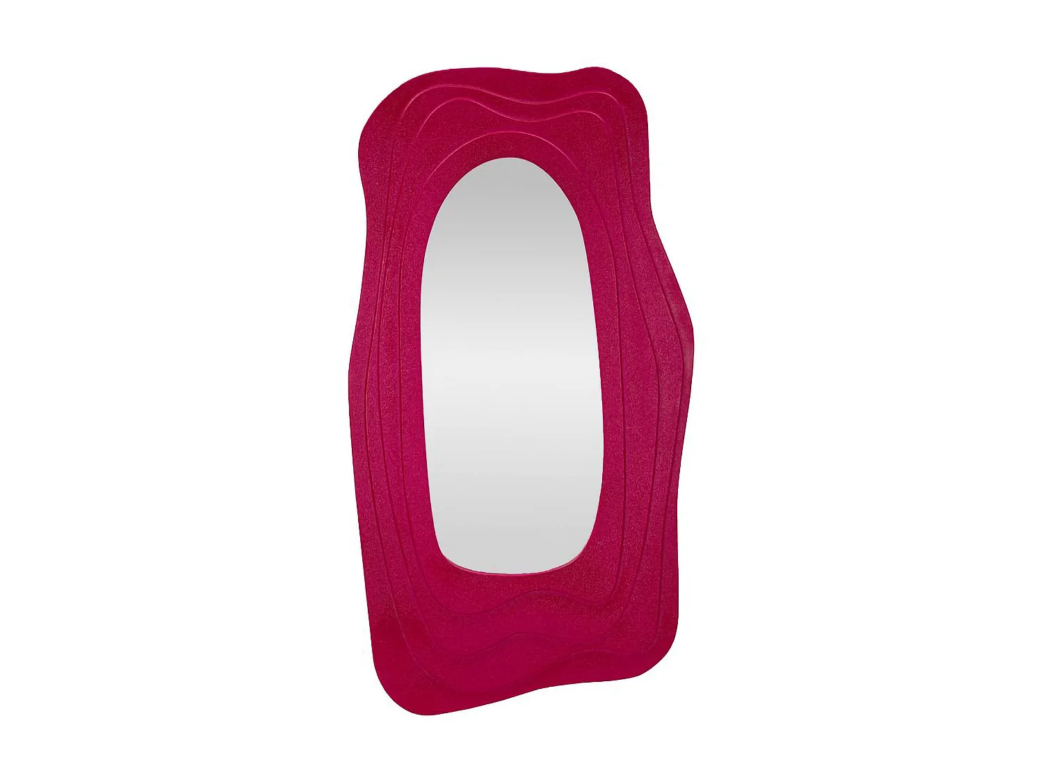 Miroir Pregola, structure en bois noble, 4x165h cm rose fuchsia