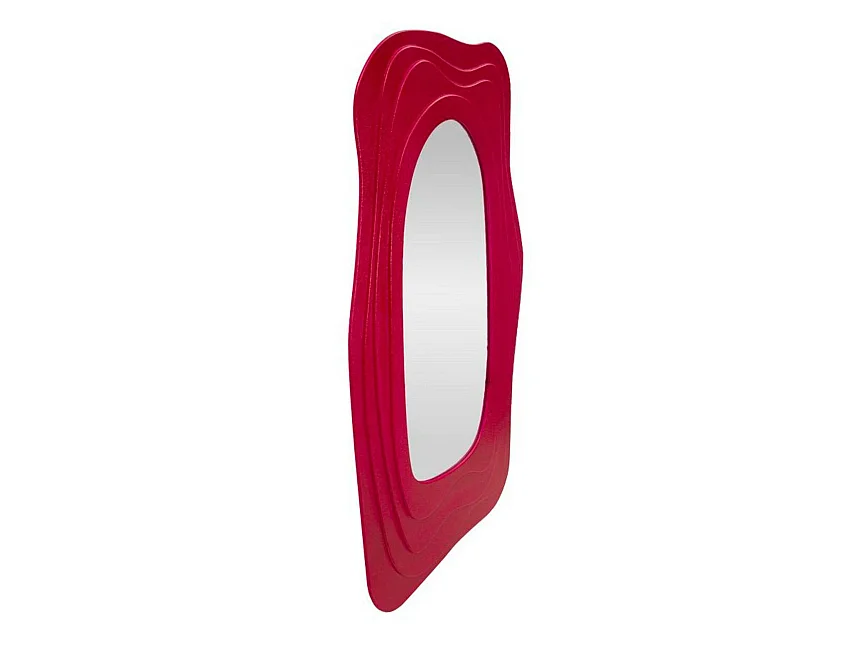 Miroir Pregola, structure en bois noble, 4x165h cm rose fuchsia