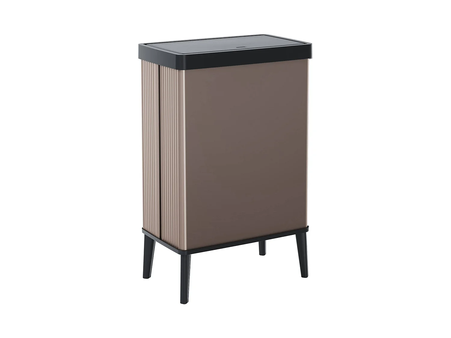 Pattumiera Tofino, Capacità 54 lt, 27x44x69h cm Marrone