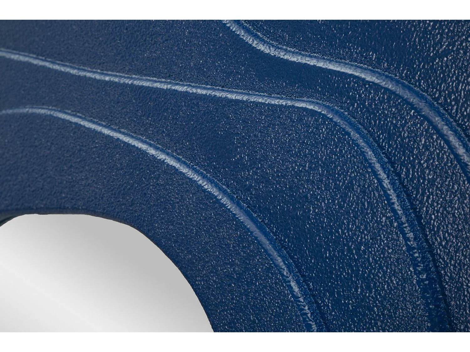 Brennero spiegel, structuurmateriaal van glas, 90x97h cm blauw,
