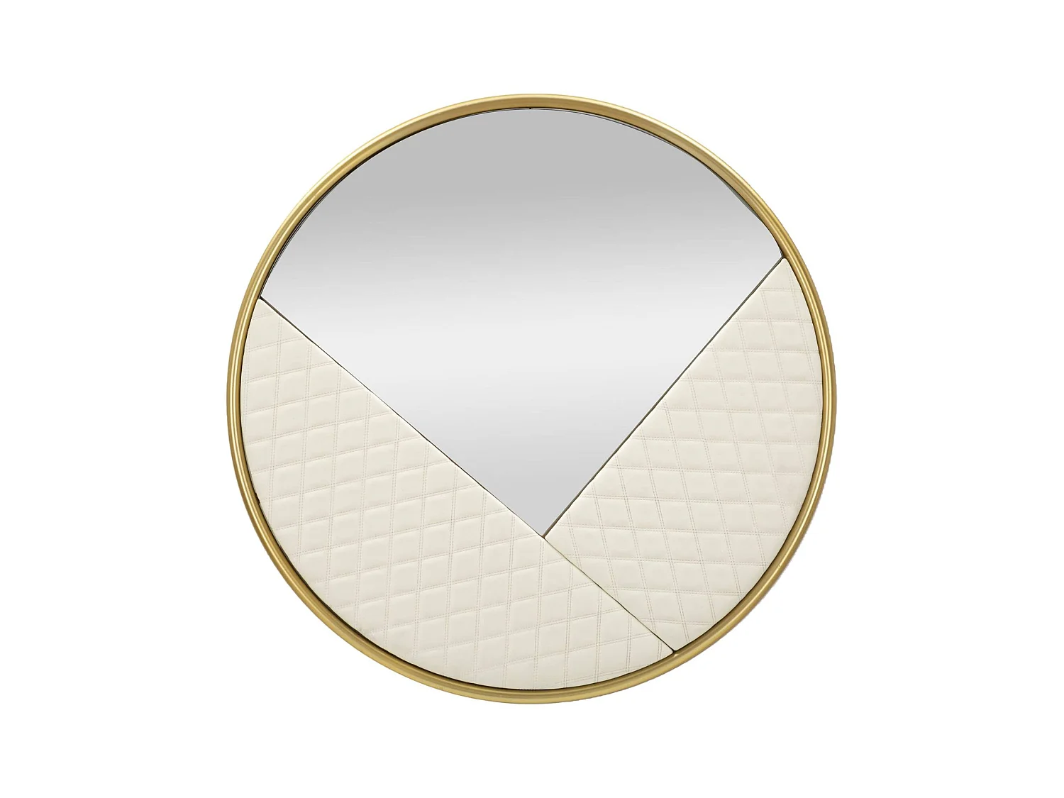Bozzole-spiegel, kleur frame goud, 80x80h cm wit, framemateriaal metaal