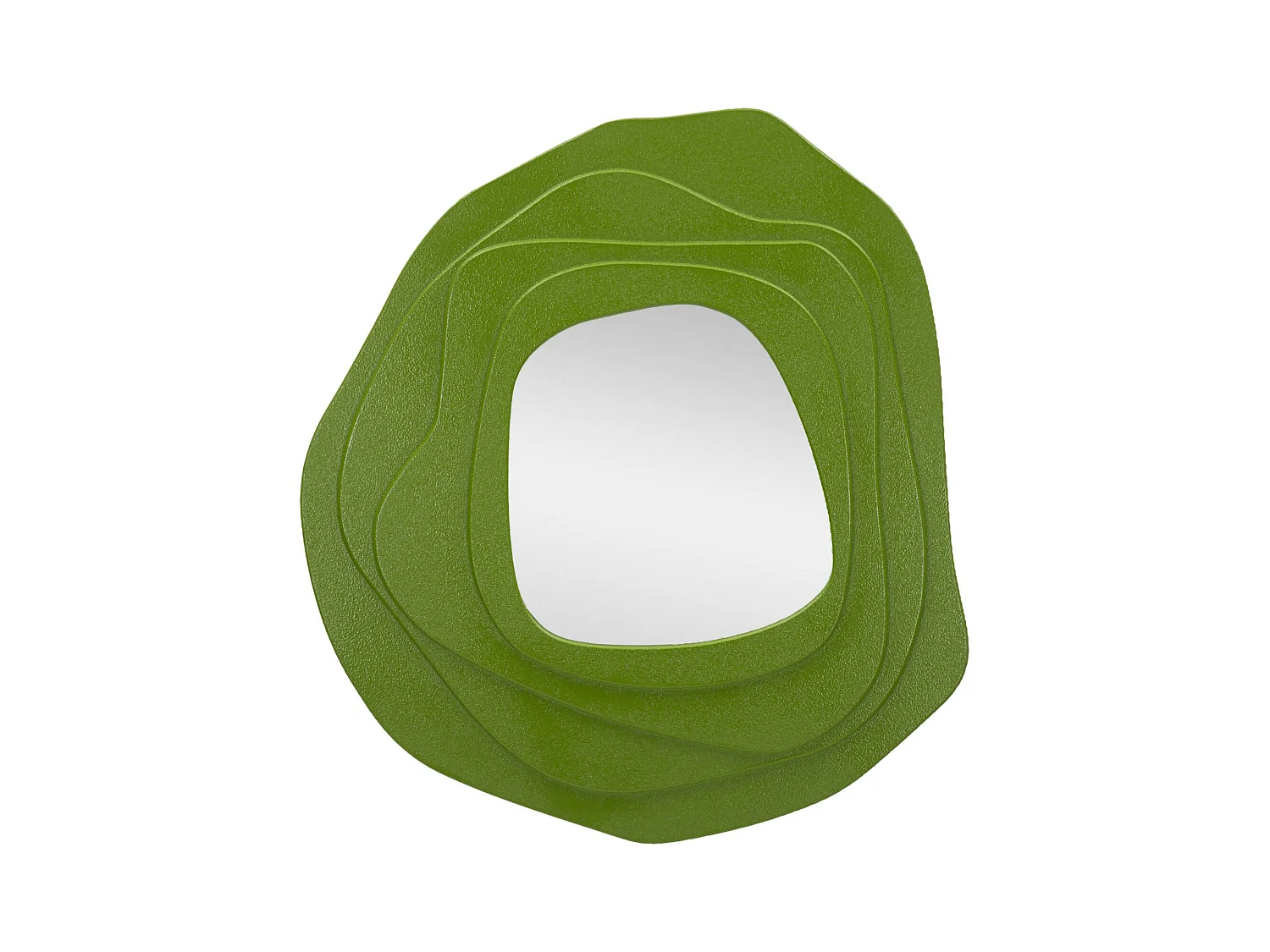 Brennero spiegel, glazen structuur, 90x97h cm groen,