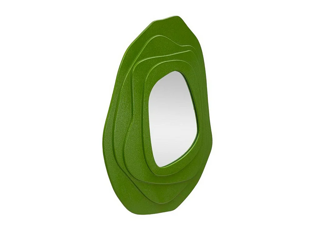Brennero spiegel, glazen structuur, 90x97h cm groen,