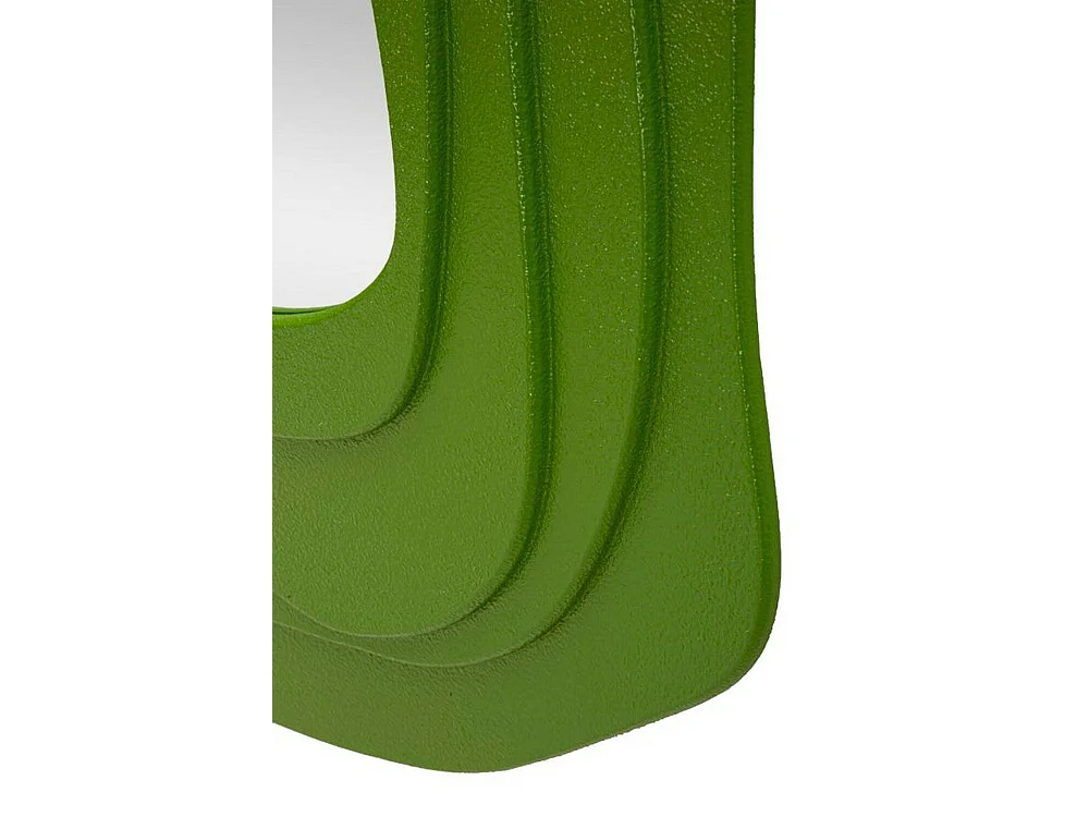 Brennero spiegel, glazen structuur, 90x97h cm groen,