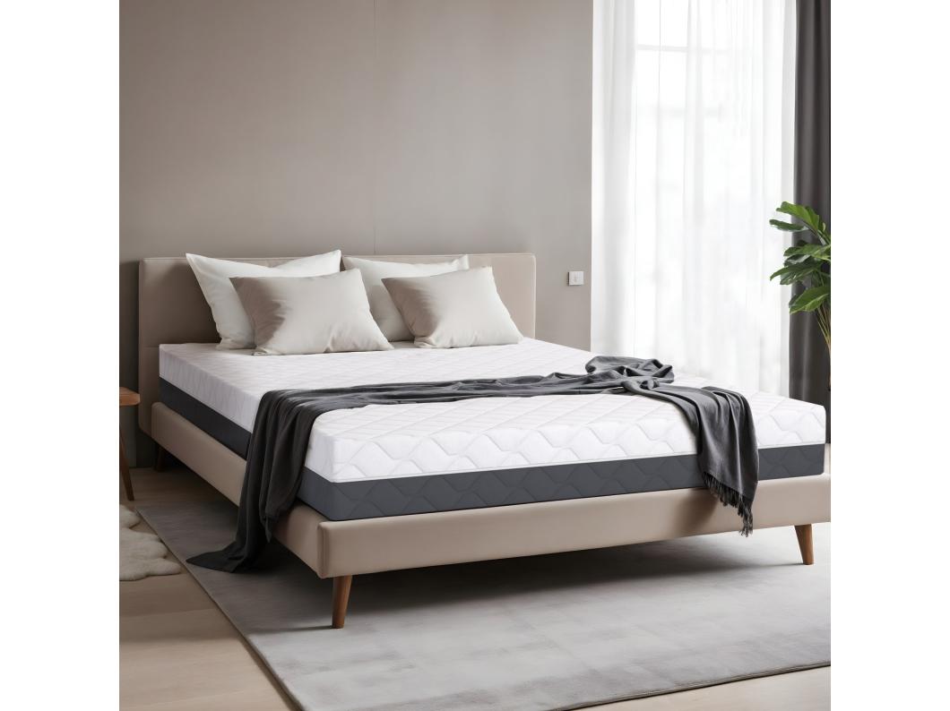 TANHK Matelas à mémoire haute densité 160x190, 20cm, Ferme, Hypoallergénique, Housse amovible,  Fabriquée en Italie