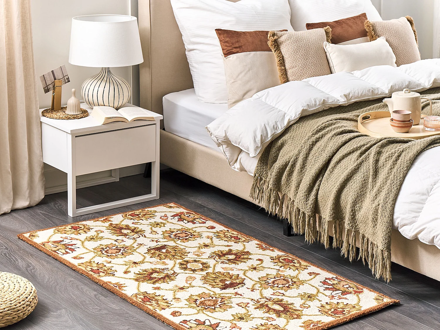 Vloerkleed vintage beige/bruin 80 x 150 cm EZINE