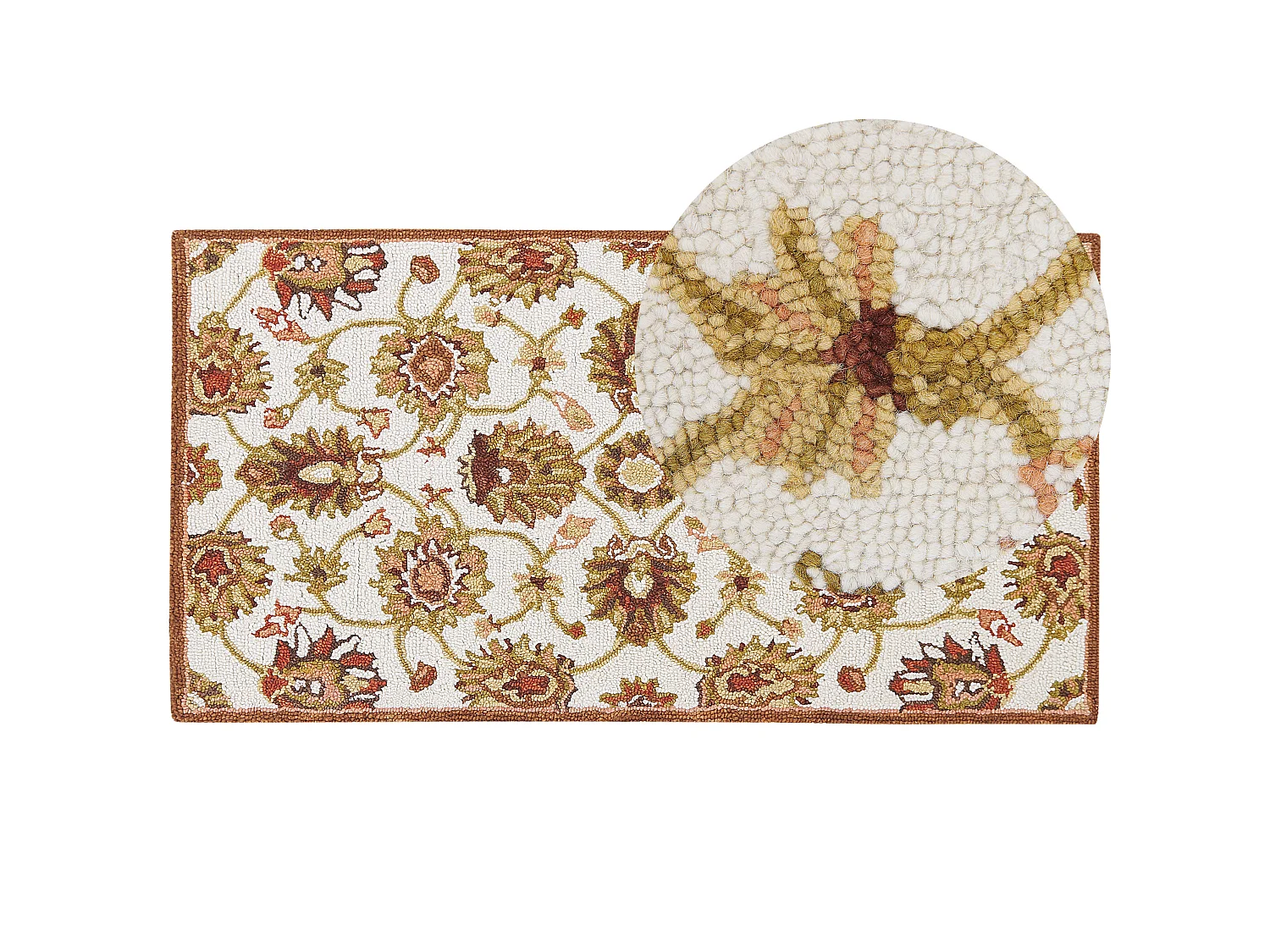 Vloerkleed vintage beige/bruin 80 x 150 cm EZINE