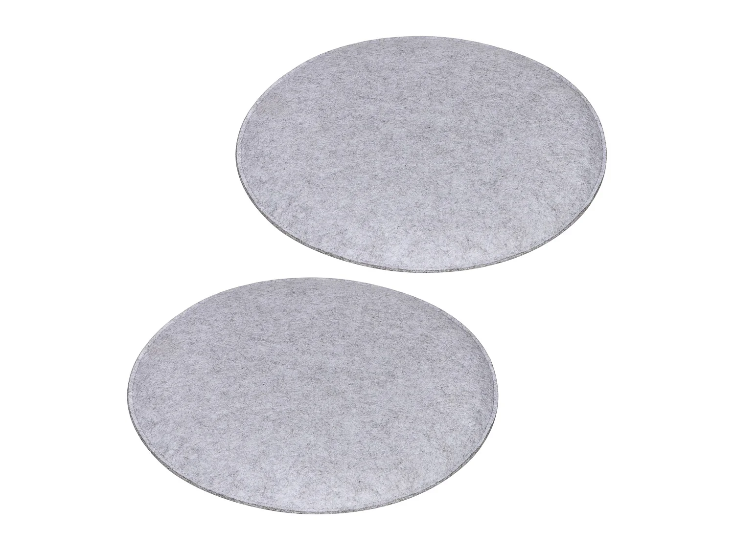 Lot de 2 coussins d'assise JONITA pour chaises de salle à manger ou bureau, galettes de chaise ou fauteuil rondes en feutre gris