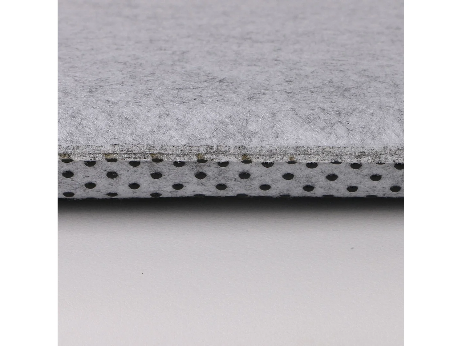 Lot de 4 coussins d'assise GRACE, galettes de chaises en feutre gris de format carré avec picots antidérapants