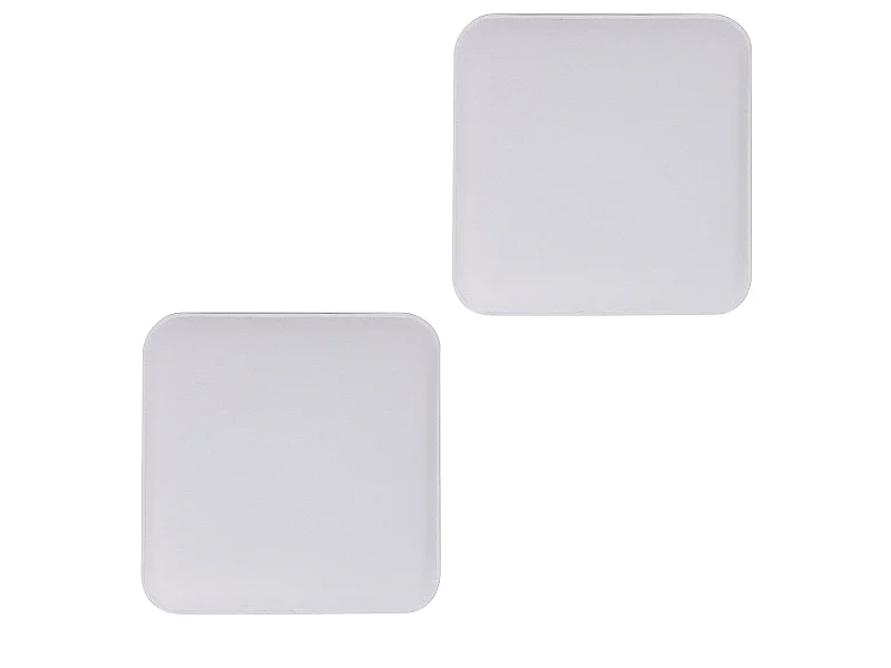 Lot de 2 coussins d'assise ROMEO pour chaises ou fauteuils de salle à manger ou bureau, galettes de chaise carrées en feutre blanc