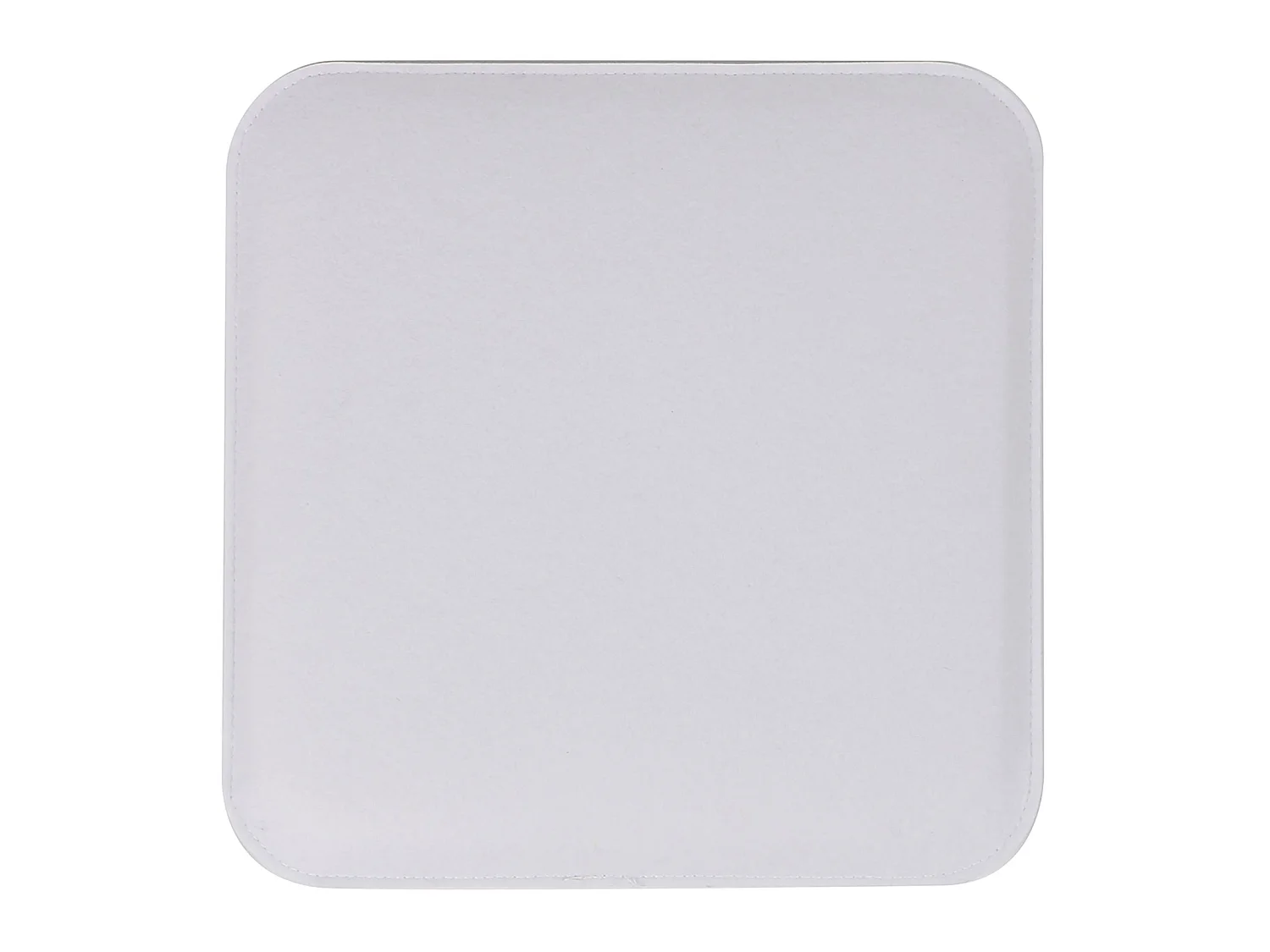 Lot de 2 coussins d'assise ROMEO pour chaises ou fauteuils de salle à manger ou bureau, galettes de chaise carrées en feutre blanc