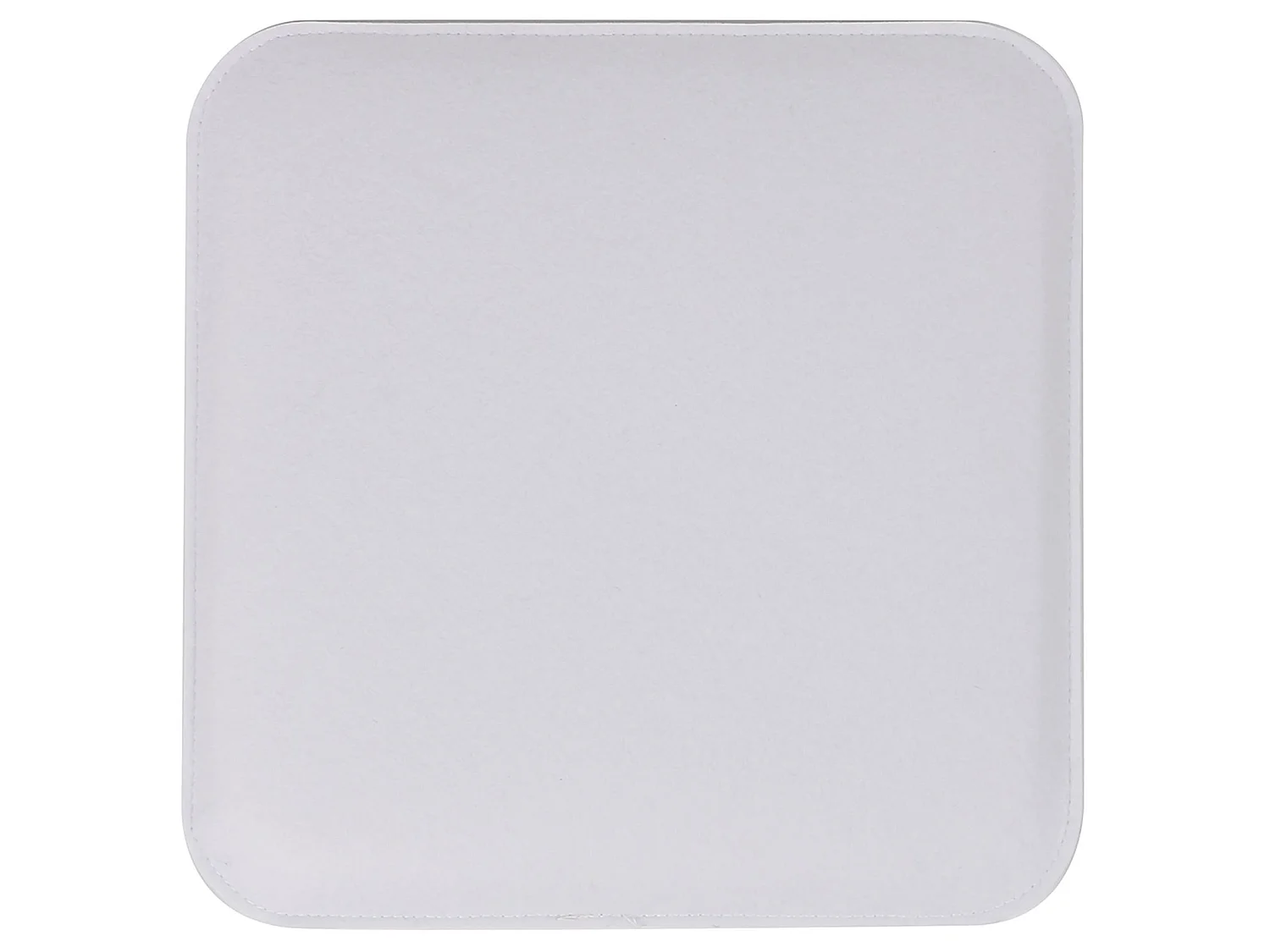 Lot de 2 coussins d'assise ROMEO pour chaises ou fauteuils de salle à manger ou bureau, galettes de chaise carrées en feutre blanc