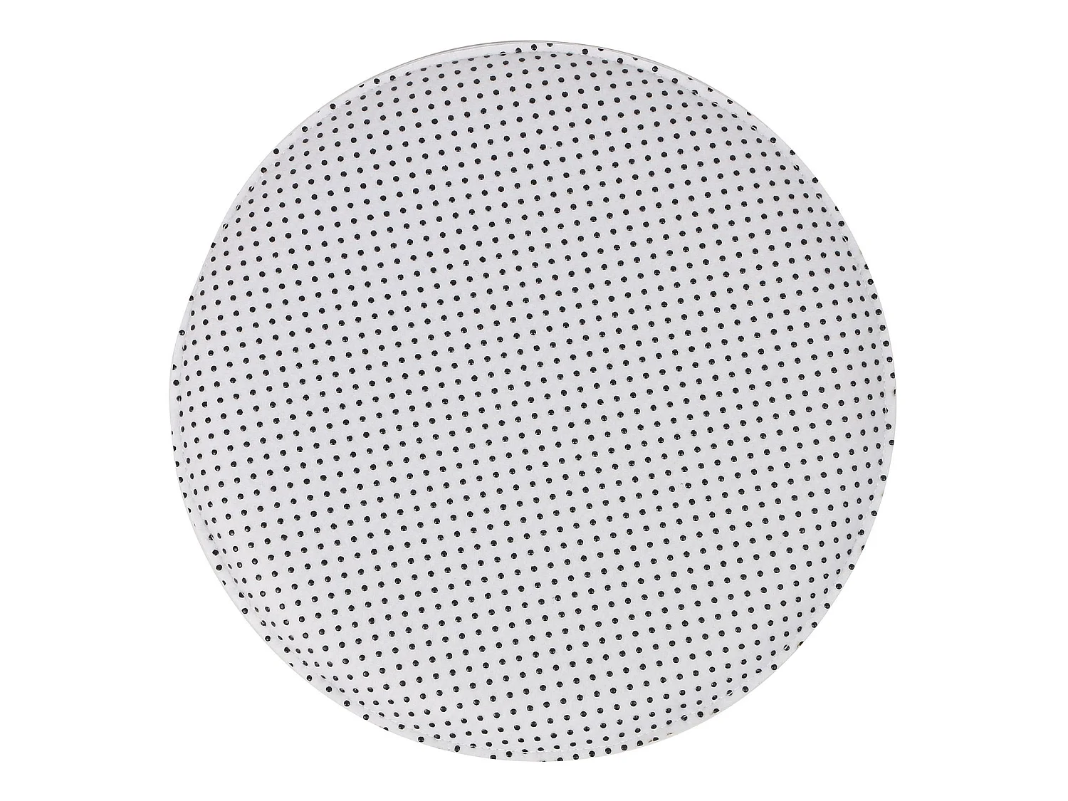 Lot de 4 coussins d'assise LESLIE, galettes de chaises en feutre blanc de format rond avec picots antidérapants en caoutchouc