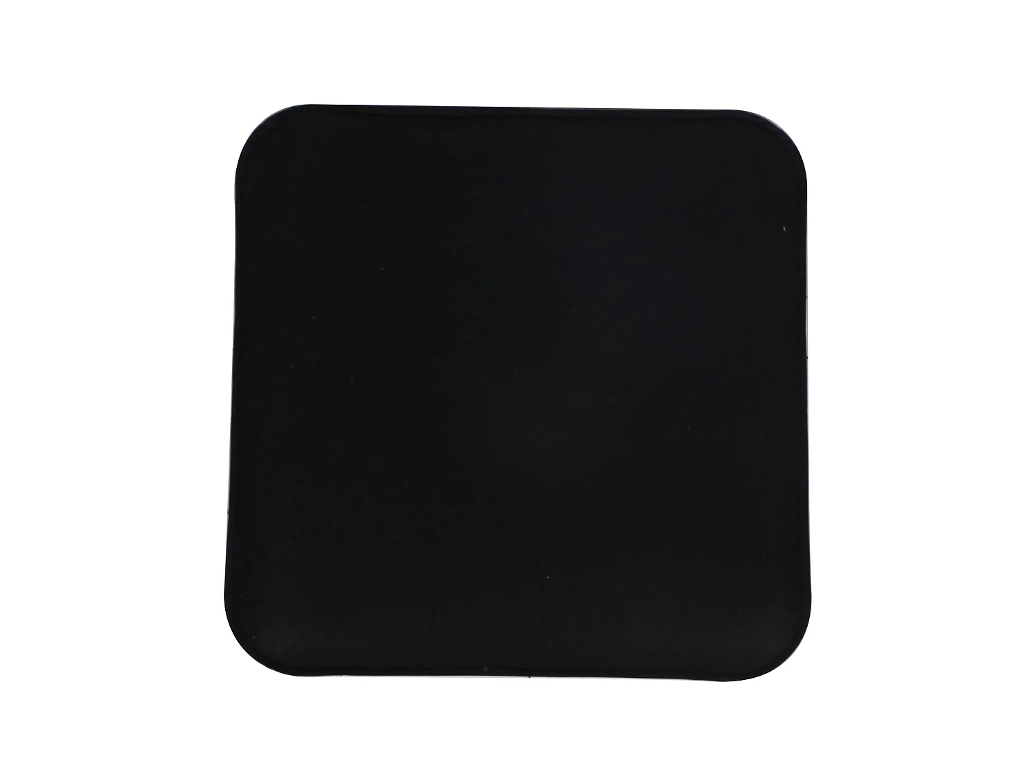 Lot de 4 coussins d'assise antidérapants GRACE, galettes de chaises en feutre noir de format carré avec picots en caoutchouc noirs