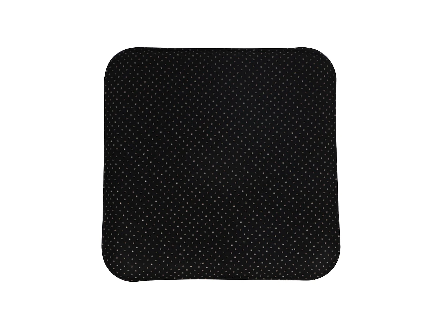 Lot de 4 coussins d'assise antidérapants GRACE, galettes de chaises en feutre noir de format carré avec picots en caoutchouc noirs