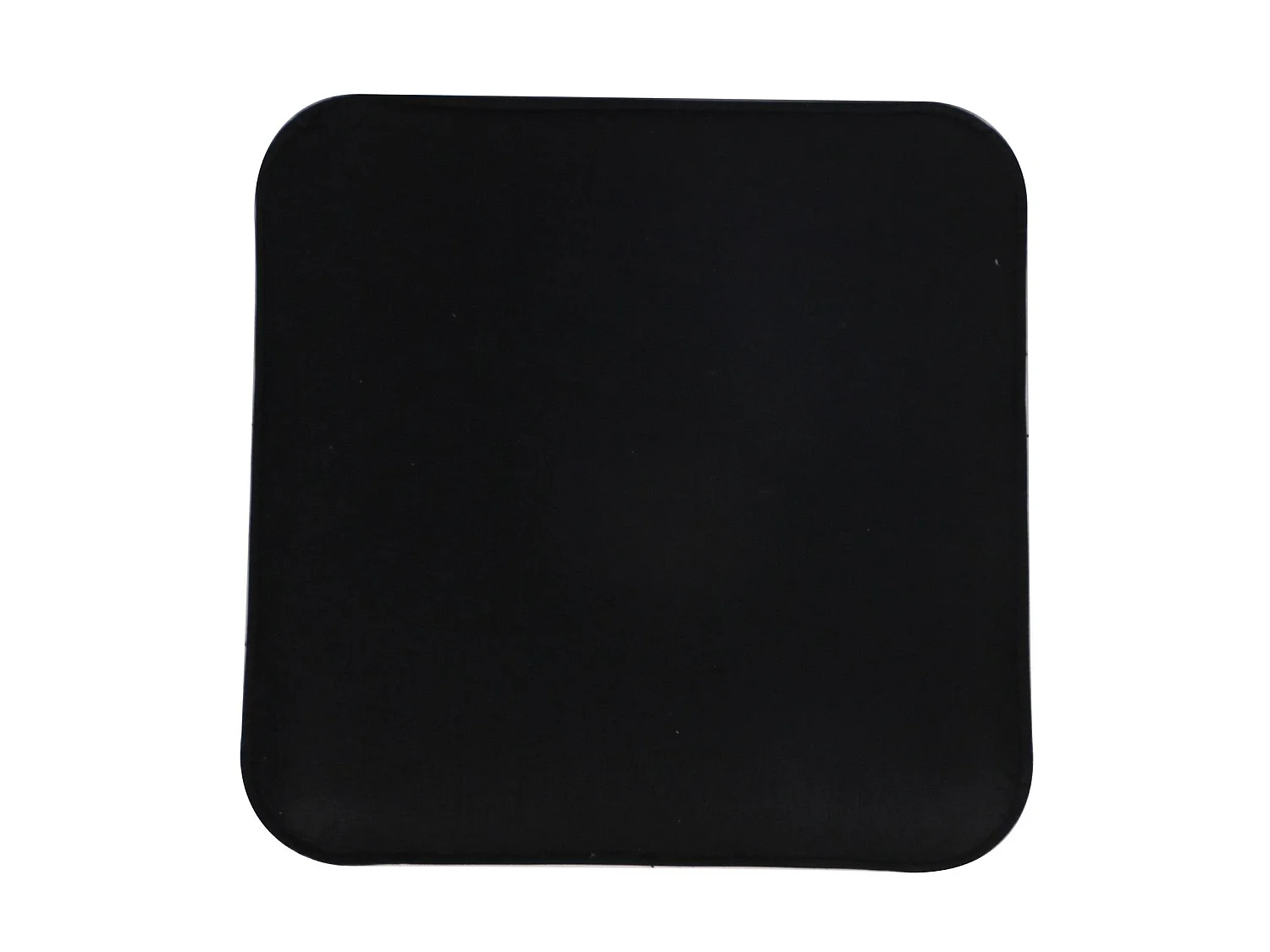 Lot de 4 coussins d'assise antidérapants GRACE, galettes de chaises en feutre noir de format carré avec picots en caoutchouc noirs