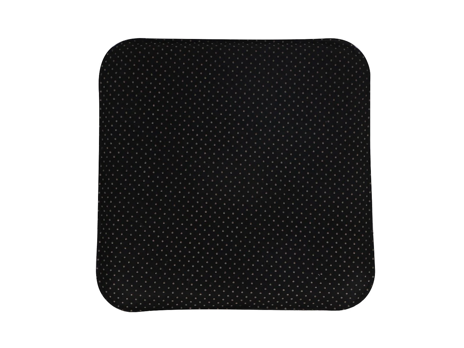 Lot de 4 coussins d'assise antidérapants GRACE, galettes de chaises en feutre noir de format carré avec picots en caoutchouc noirs