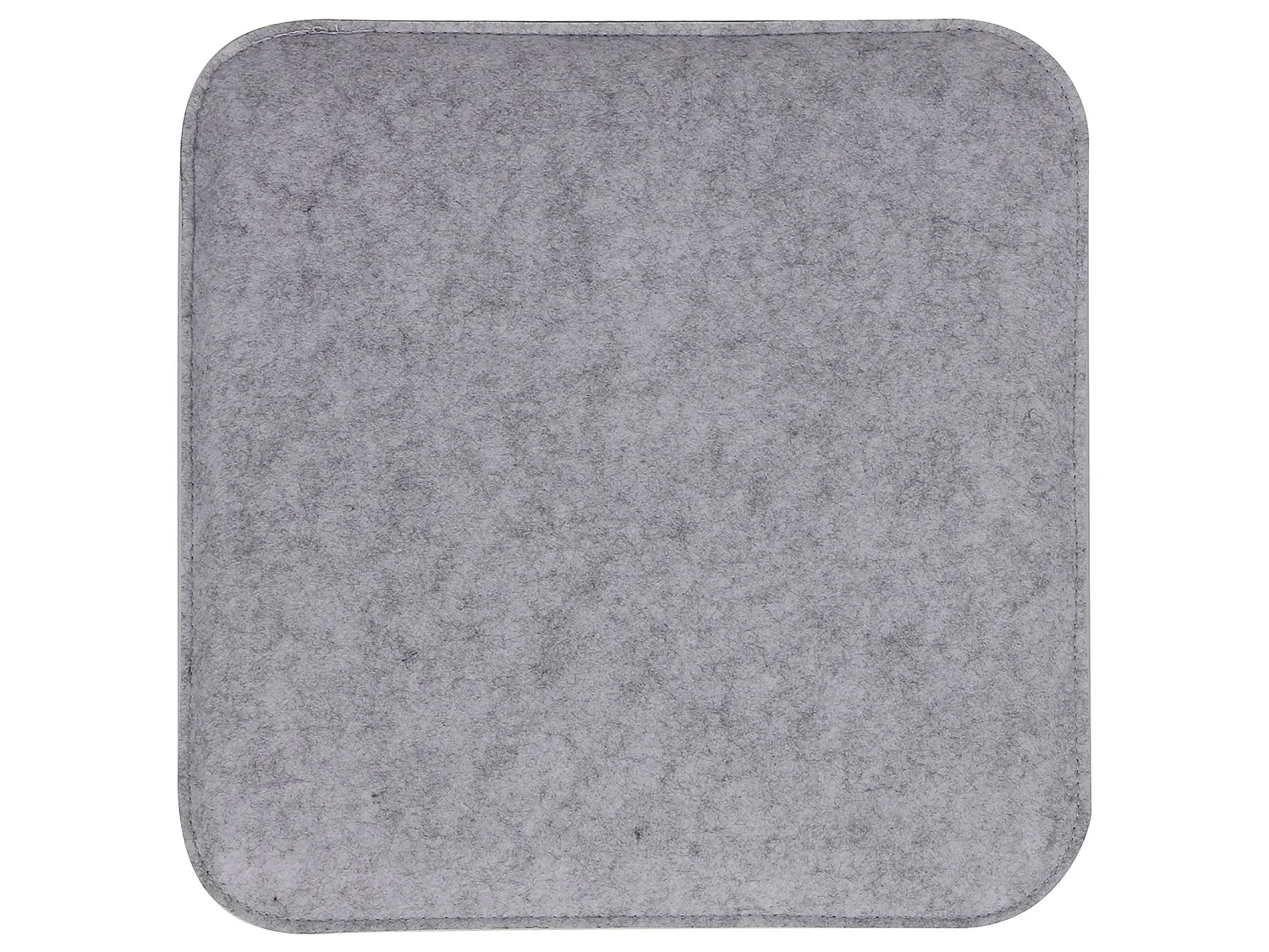 Lot de 2 coussins d'assise ROMEO pour chaises ou fauteuils de salle à manger ou bureau, galettes de chaise carrées en feutre gris