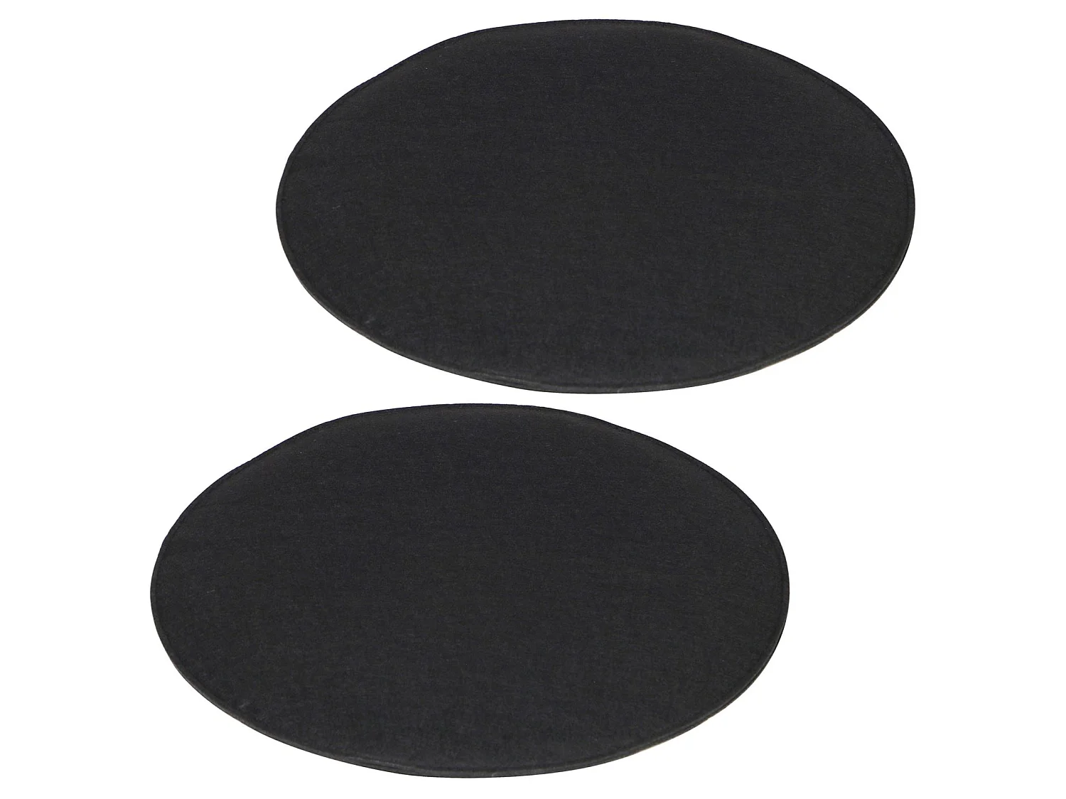 Lot de 2 coussins d'assise JONITA pour chaises ou fauteuils de salle à manger ou bureau, galettes de chaise rondes en feutre noir