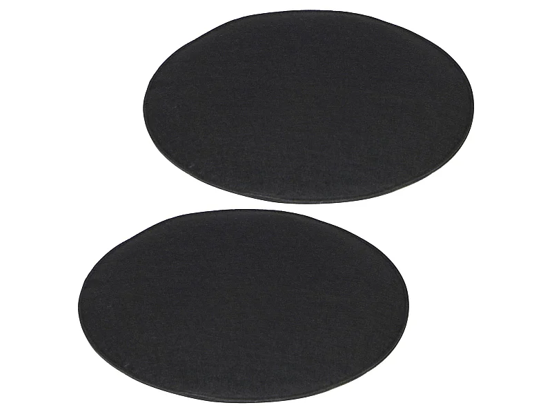 Lot de 2 coussins d'assise JONITA pour chaises ou fauteuils de salle à manger ou bureau, galettes de chaise rondes en feutre noir