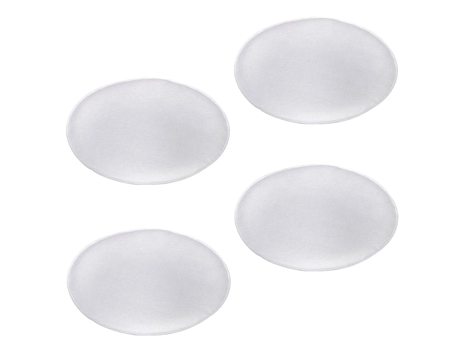 Lot de 4 coussins d'assise JONITA pour chaises de salle à manger ou bureau, galettes de chaise ou fauteuil rondes en feutre blanc