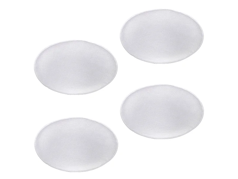 Lot de 4 coussins d'assise JONITA pour chaises de salle à manger ou bureau, galettes de chaise ou fauteuil rondes en feutre blanc