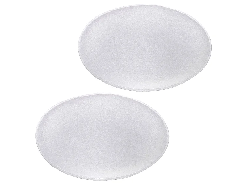 Lot de 2 coussins d'assise JONITA pour chaises ou fauteuils de salle à manger ou bureau, galettes de chaise rondes en feutre blanc