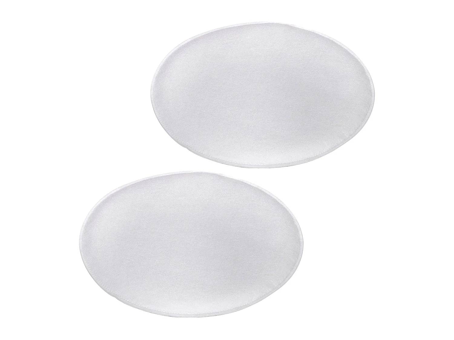 Lot de 2 coussins d'assise JONITA pour chaises ou fauteuils de salle à manger ou bureau, galettes de chaise rondes en feutre blanc