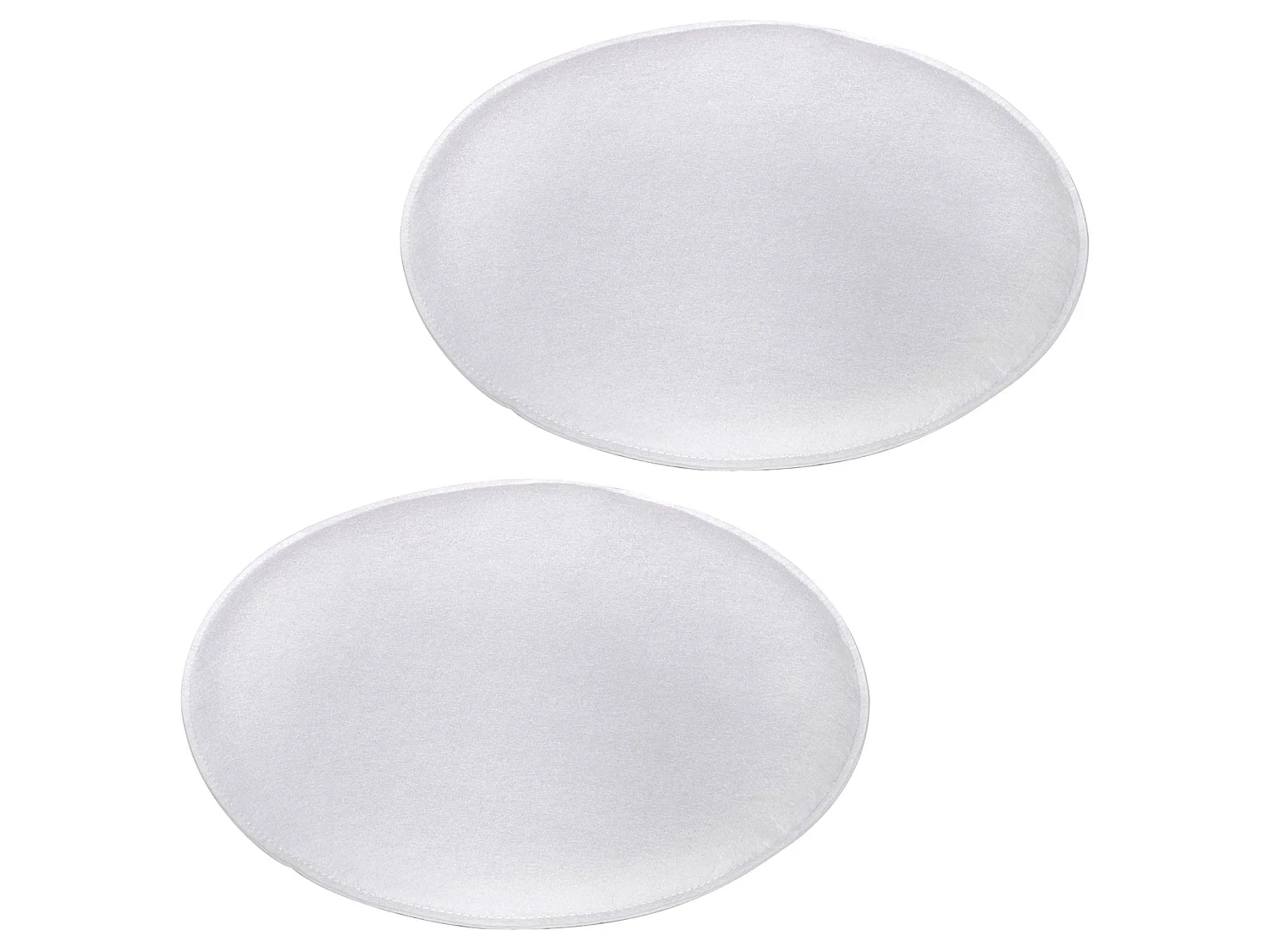 Lot de 2 coussins d'assise JONITA pour chaises ou fauteuils de salle à manger ou bureau, galettes de chaise rondes en feutre blanc