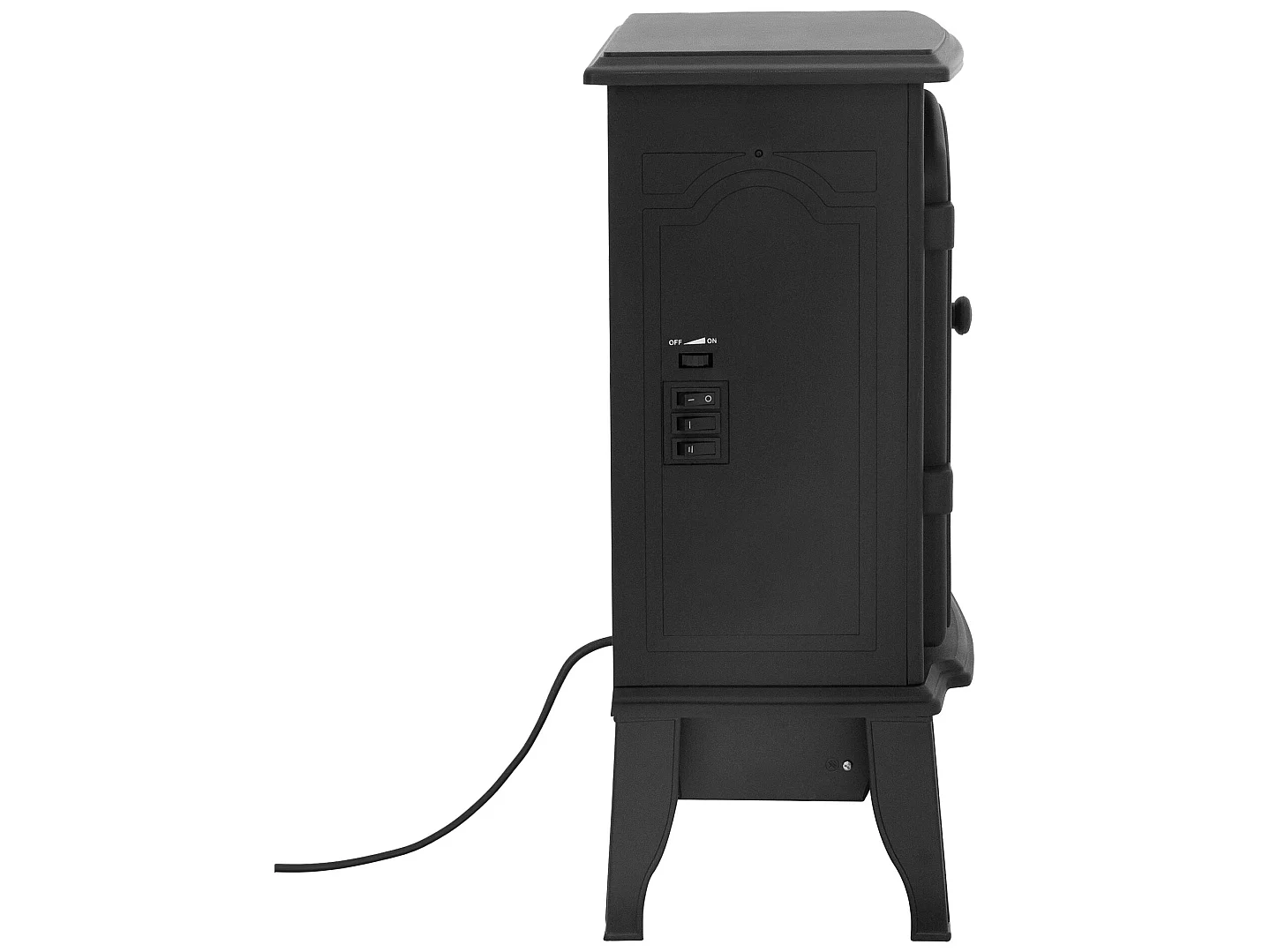 Cheminée électrique noir élégant 1000/2000 W ML-DESIGN