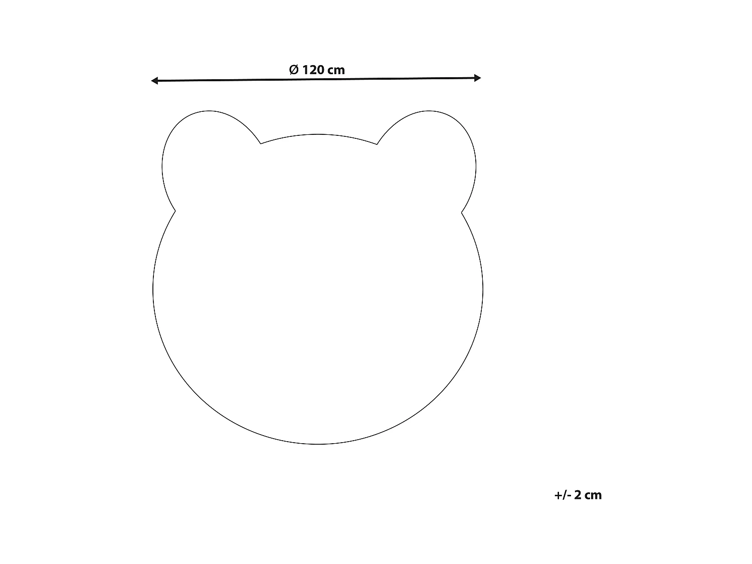 Dywan dziecięcy miś ⌀ 120 cm brązowy COLARGOL