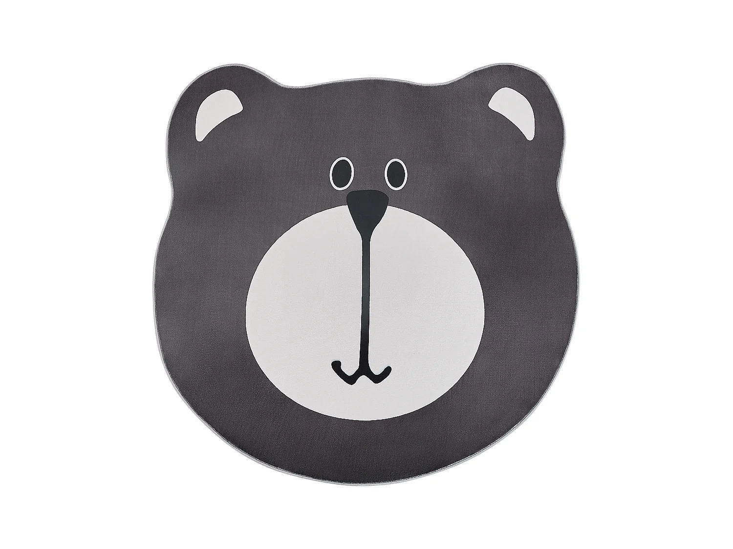 Kinderteppich braun ⌀ 120 cm Bärenmotiv Kurzflor COLARGOL