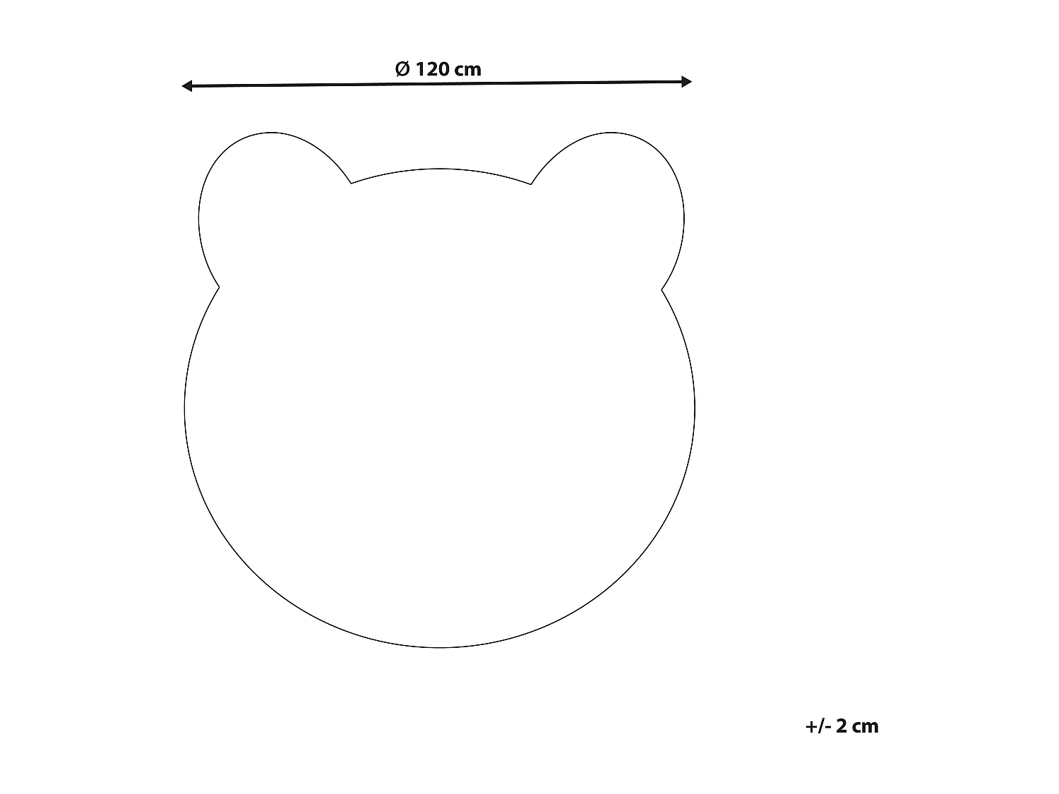 Kinderteppich braun ⌀ 120 cm Bärenmotiv Kurzflor COLARGOL