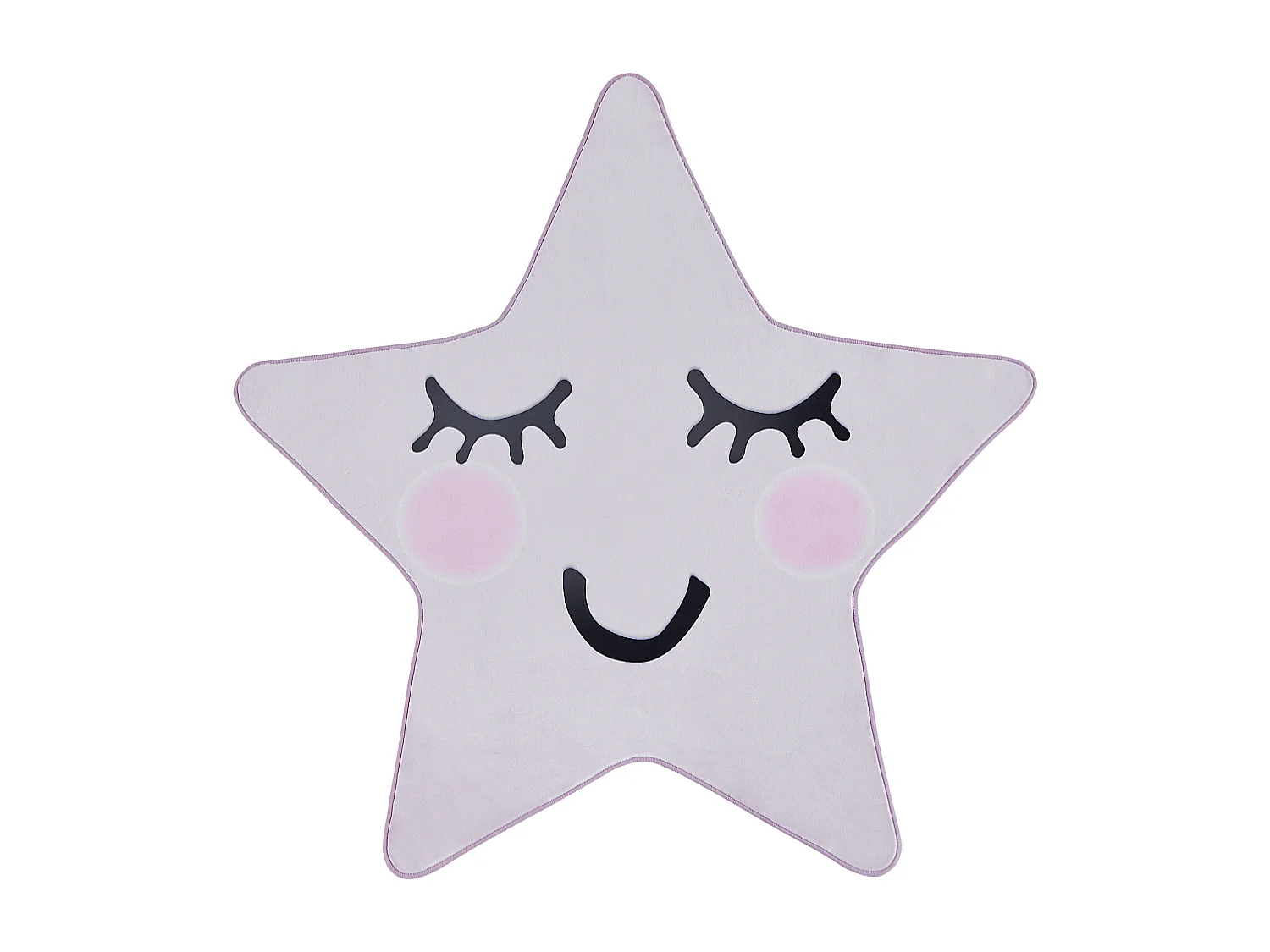 Kinderteppich pastellrosa 120 x 120 cm Sternmotiv Kurzflor SIRIUS