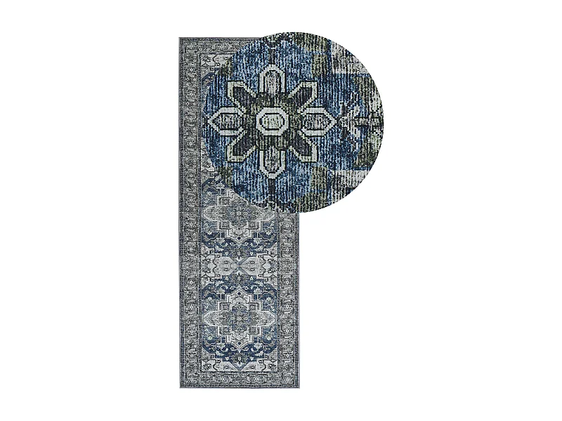 Alfombra gris/azul 80 x 240 cm KOTTAR