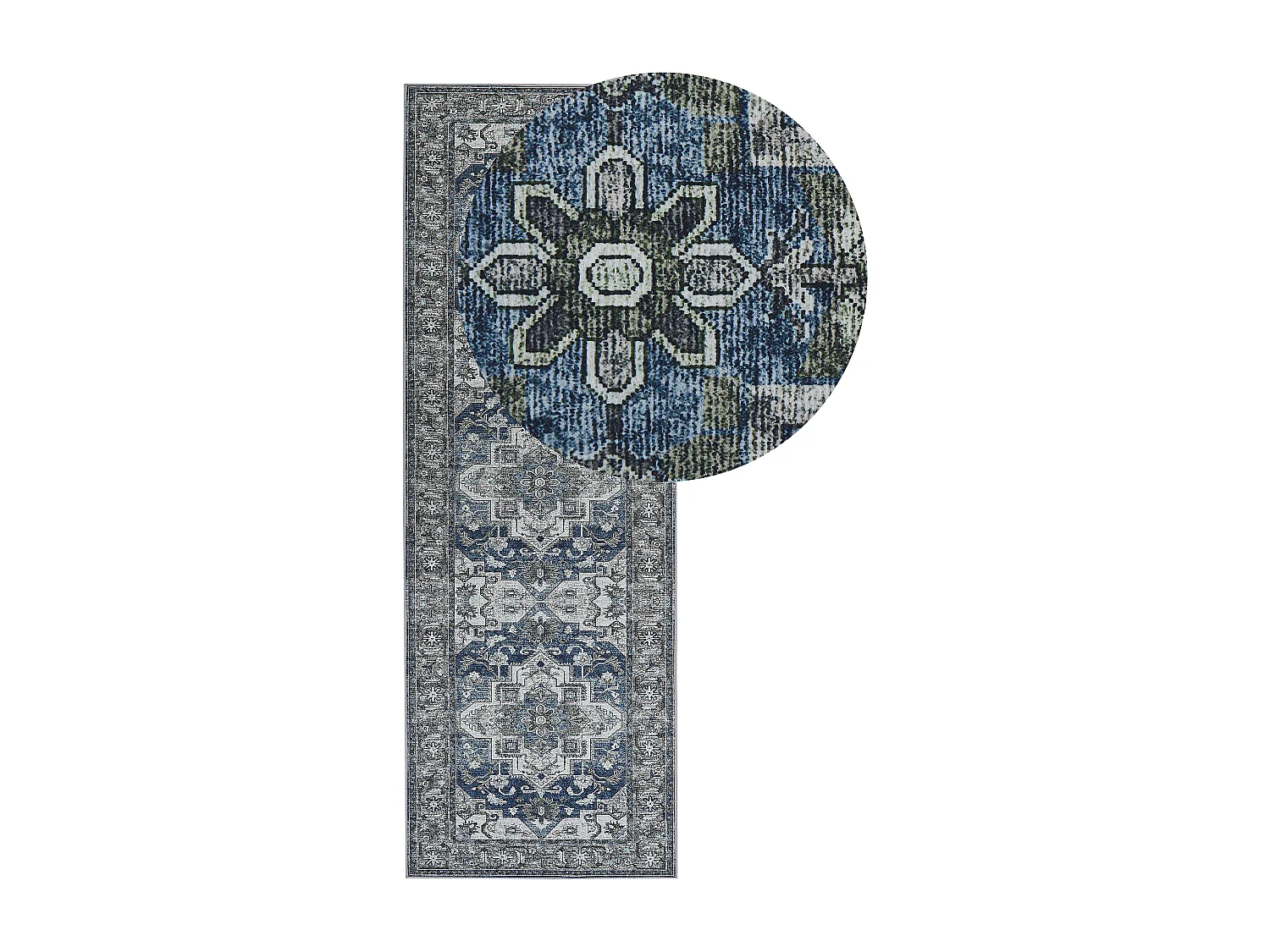 Tapis KOTTAR Bleu 80 x 240 cm