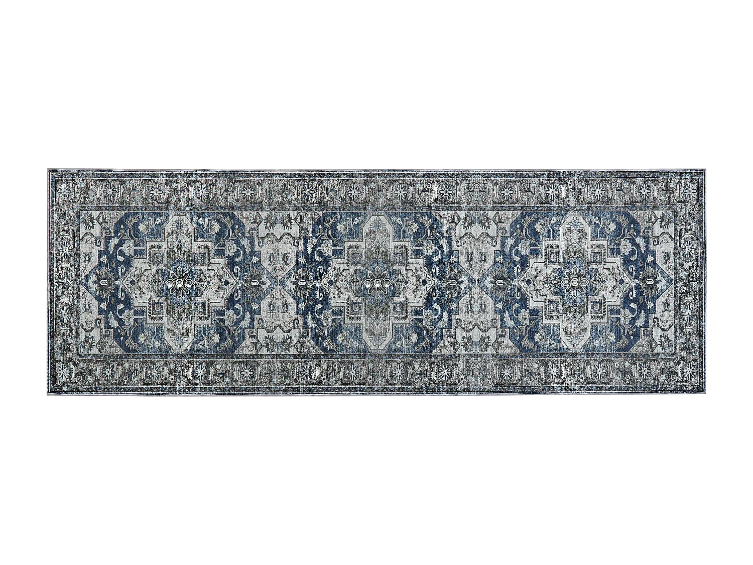 Tapis gris et bleu 80 x 240 cm KOTTAR