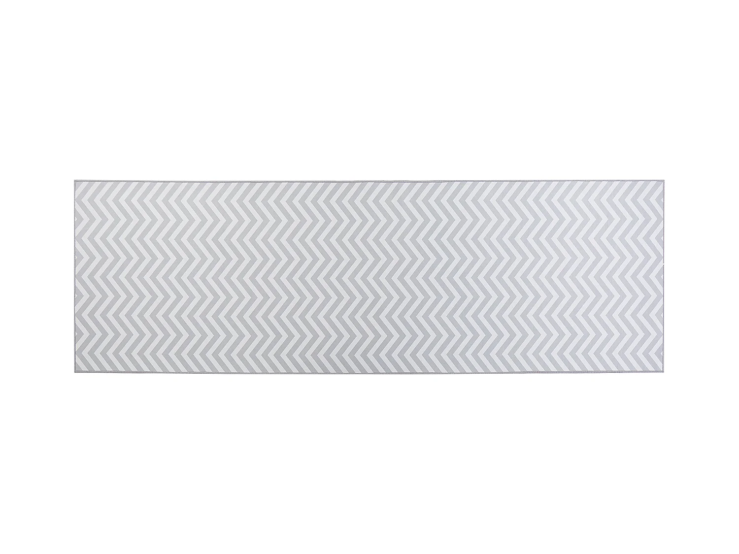Teppich Läufer grau/weiß Zickzack-Muster 80 x 240 cm Modern Saikheda