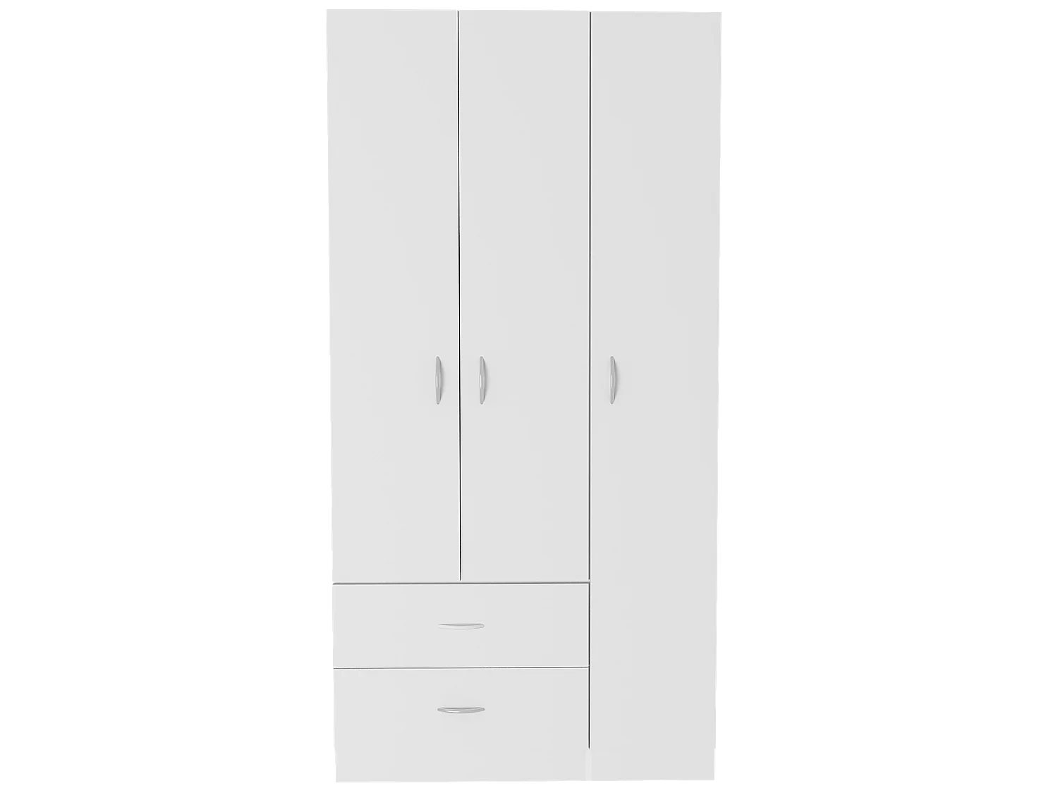 Armoire austral 3-noor 90cm L x 180 cm à x 47 cm p blanc