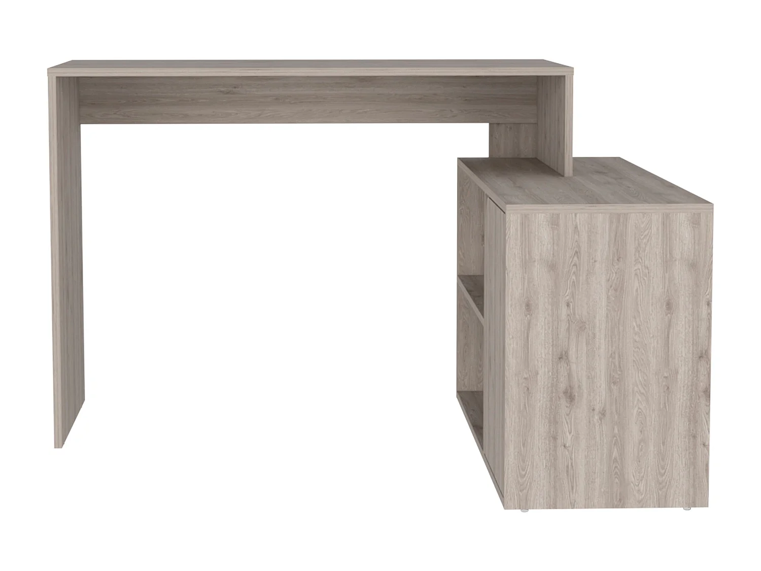 Bureau Informatique Rennes Desk sous la forme de L, avec deux étagères extérieures, 73,6 cm à x 116,6 cm par x 100 cm P, gris